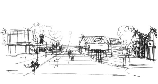 真實(shí)的幼兒園建設(shè)設(shè)計示范區(qū)入口草圖